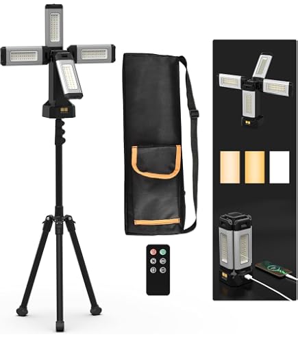 Amazon.co.jp: キャンプランタン 三脚付き ledランタン 充電式 投光器